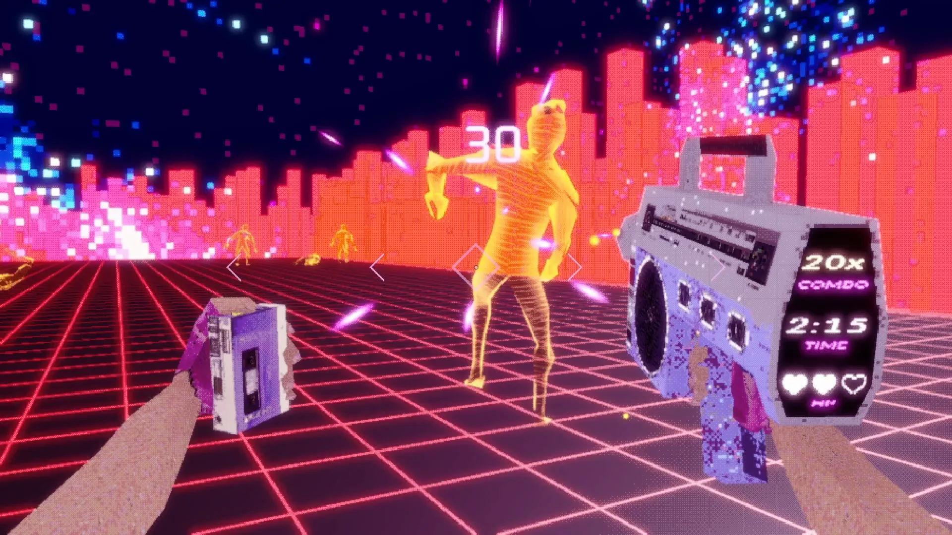 Players can build up their combo meter displayed directly in their gun.